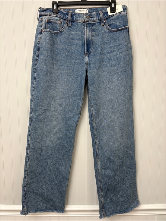 Abercrombie & Fitch Denim - Abercrombie & Fitch The Baggy Low Rise Raw Hem Jeans Women Size 29